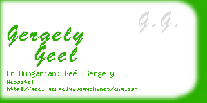 gergely geel business card